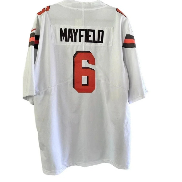 NWT Dawg Pound NFL Cleveland White Baker Mayfield Jersey Size 3XL - Picture 7 of 10